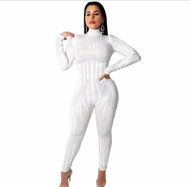 See Through Rhinestones white black Pearls Jumpsuit Women's Birthday Bodysuit Stage Celebrate Women Singer Dance Show 2 Colors O
See Through Rhinestones white black Pearls Jumpsuit Women's Birthday Bodysuit Stage Celebrate Women Singer Dance Show 2 Colors O