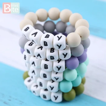 Bite Bites 1pc Silicone Rodent Bracelet Custom Name 15mm Silicone Beads BPA Free Birth Gift Food Grade Silicone Baby Teether
Bite Bites 1pc Silicone Rodent Bracelet Custom Name 15mm Silicone Beads BPA Free Birth Gift Food Grade Silicone Baby Teether