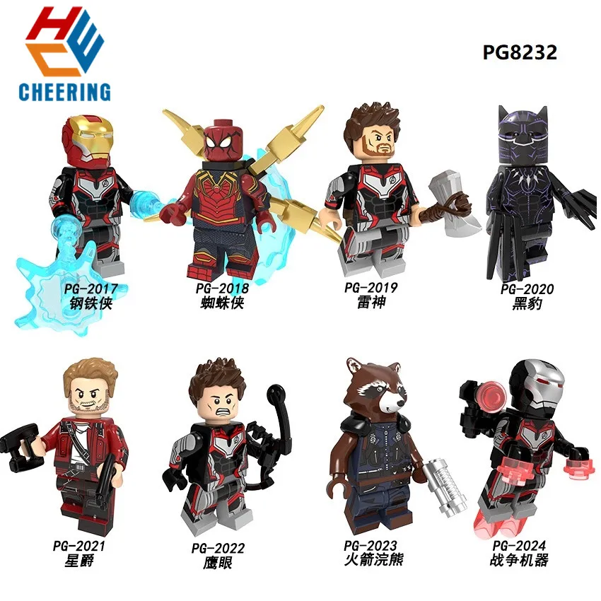Single Sales Super Heroes Figures Plastics Iron Man Spider Man Thor Batman Sipder-Man Building Blocks For Toys Kids PG8232
Single Sales Super Heroes Figures Plastics Iron Man Spider Man Thor Batman Sipder-Man Building Blocks For Toys Kids PG8232