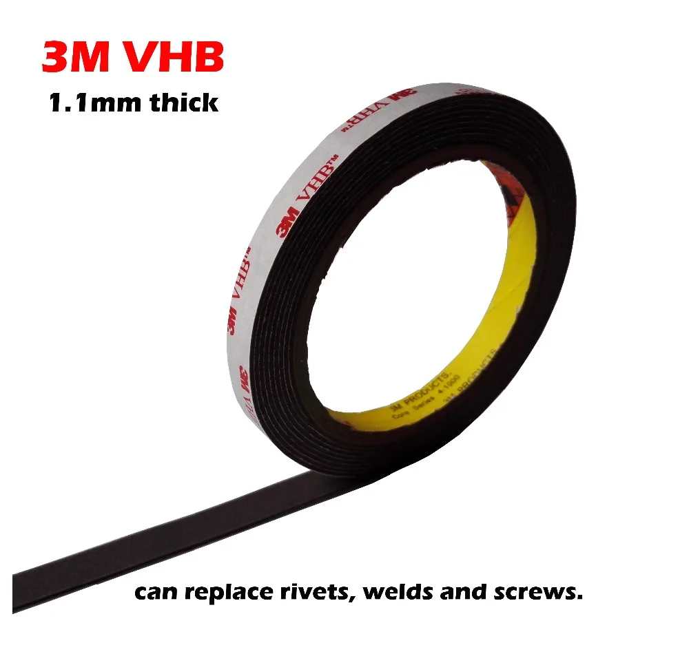 3M VHB Tape Multi-purpose Adhesive and Conformable Acrylic Foam Can Replace Mechanical Fasteners or liquid 1.1mm Thick, 3M/roll
3M VHB Tape Multi-purpose Adhesive and Conformable Acrylic Foam Can Replace Mechanical Fasteners or liquid 1.1mm Thick, 3M/roll
