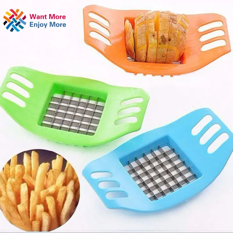 1 pc Stainless Steel Potato Slicer Cutter 4 Colors French Fry Chopper Chips Making Tool Fries Cutter Potato Vegetable Slicer
1 pc Stainless Steel Potato Slicer Cutter 4 Colors French Fry Chopper Chips Making Tool Fries Cutter Potato Vegetable Slicer