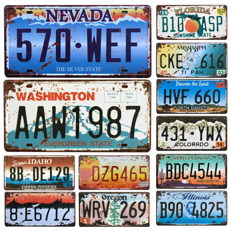 Hot United States Car License Metal Plate Home Decor Tin Signs Bar Pub Cafe Decor Metal Sign Garage Painting Plaque Sticker
Hot United States Car License Metal Plate Home Decor Tin Signs Bar Pub Cafe Decor Metal Sign Garage Painting Plaque Sticker