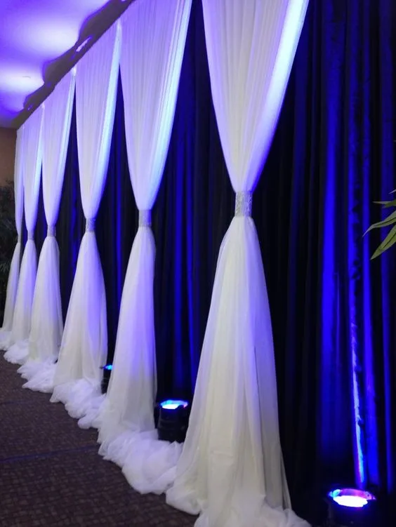 New 3M * 6M Ice Silk & Chiffon Backdrop for Wedding Decoration Wedding Curtain with Chiffon Valance
New 3M * 6M Ice Silk & Chiffon Backdrop for Wedding Decoration Wedding Curtain with Chiffon Valance
