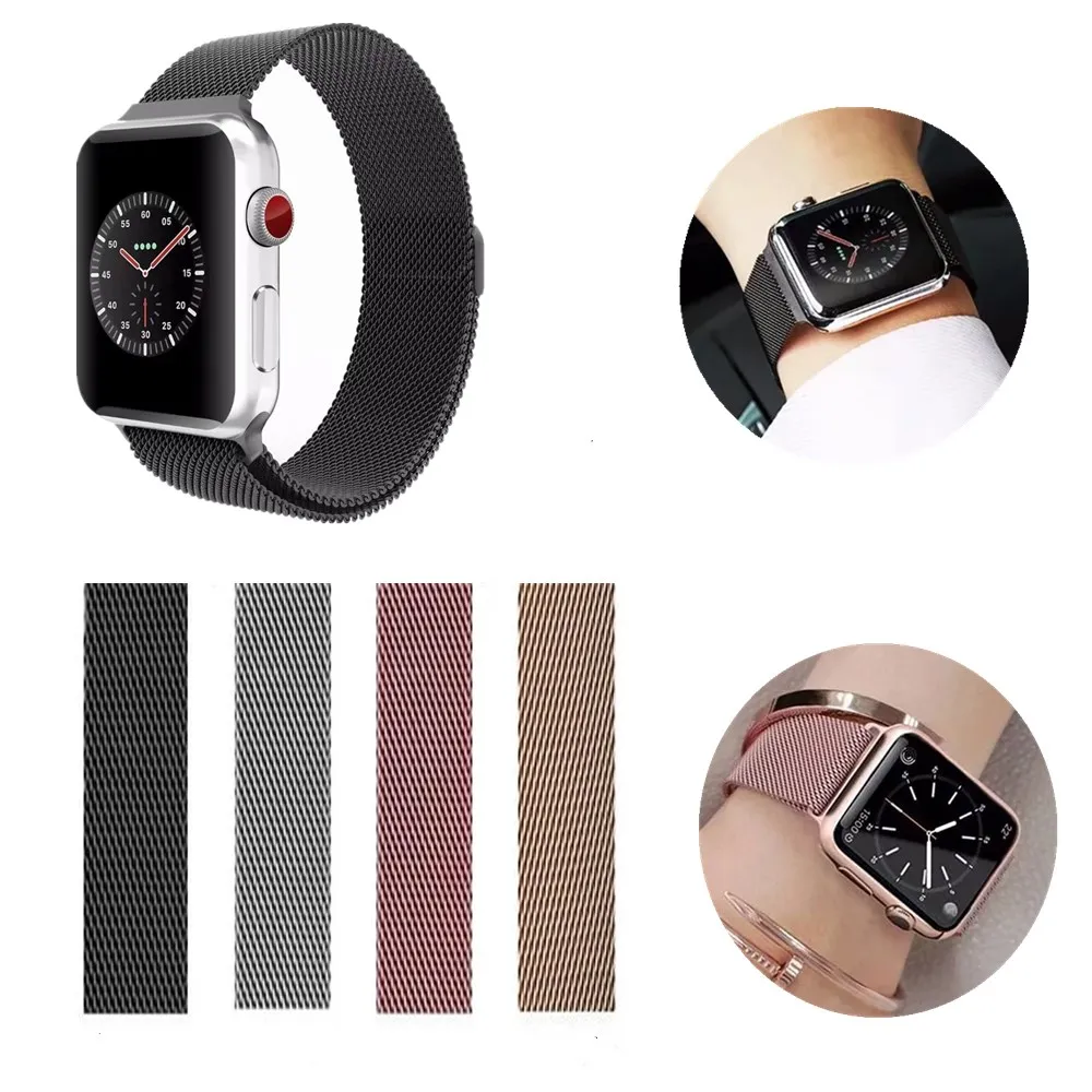 Milanese Loop Strap for Apple Watch Series 38 42MM Magnetic Stainless Steel Adjustable Band for iWatch 4 3 2 1 40 44MM Watchband
Milanese Loop Strap for Apple Watch Series 38 42MM Magnetic Stainless Steel Adjustable Band for iWatch 4 3 2 1 40 44MM Watchband