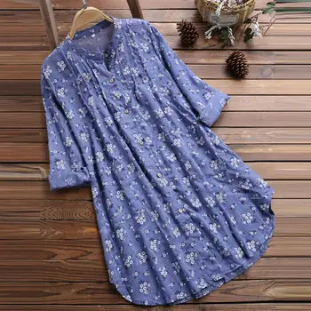 2019 Fashion Autumn Spring Long Sleeve Shirt For Women Stand Neck Casual Loose Flower Print Tops Blouse Plus Size
2019 Fashion Autumn Spring Long Sleeve Shirt For Women Stand Neck Casual Loose Flower Print Tops Blouse Plus Size
