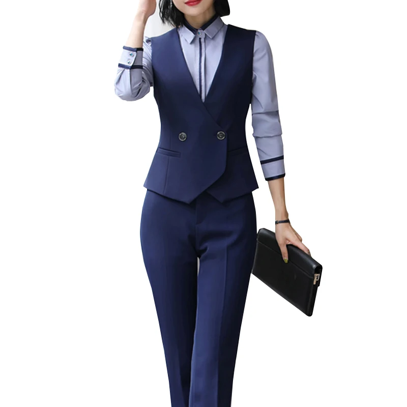 Work Fashion Vest Pants Shirt 3 Piece Set for Women Vest Double Breasted Shirt Trouser Office Lady Oversized Suit Feminino 4XL
Work Fashion Vest Pants Shirt 3 Piece Set for Women Vest Double Breasted Shirt Trouser Office Lady Oversized Suit Feminino 4XL