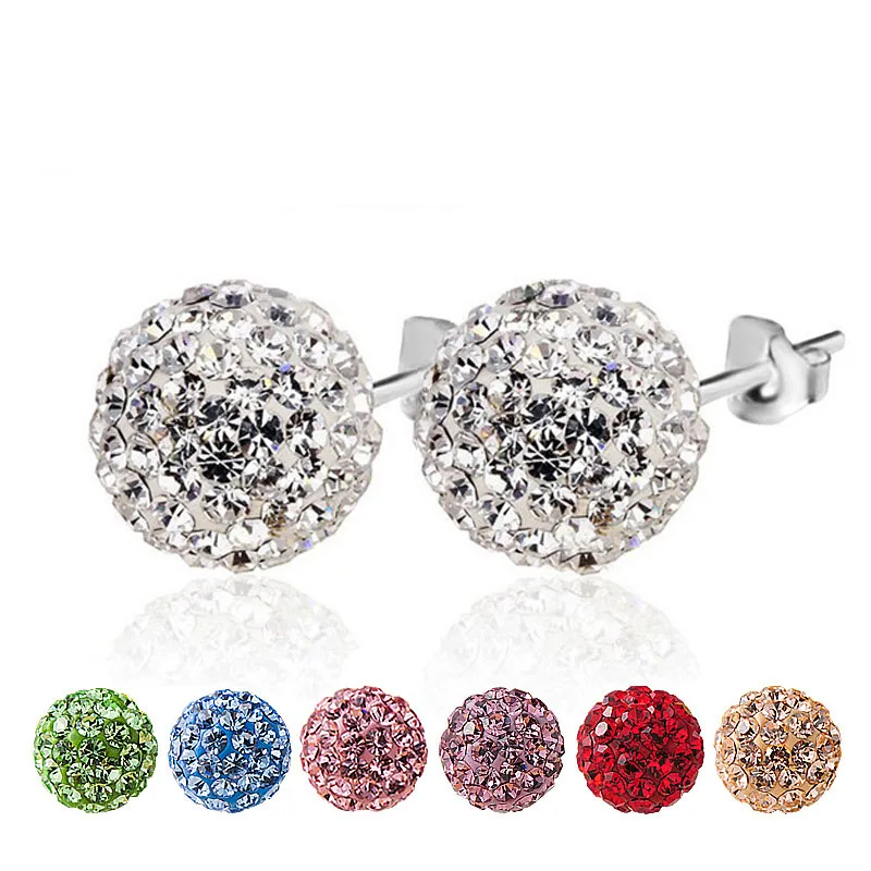 KL330 Fashion Girls Trendy Earrings Red Black White Purple Crystal Stud Earrings Clear Silver Jewelry Woman Brincos
KL330 Fashion Girls Trendy Earrings Red Black White Purple Crystal Stud Earrings Clear Silver Jewelry Woman Brincos