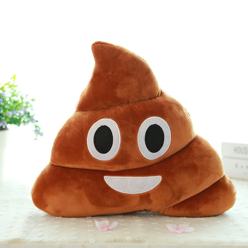 

Children's toy 20cm Mini excrement triangle Stool Emoji Funny Toys Doll Throw Pillow Amusing Plush Toys kids gift