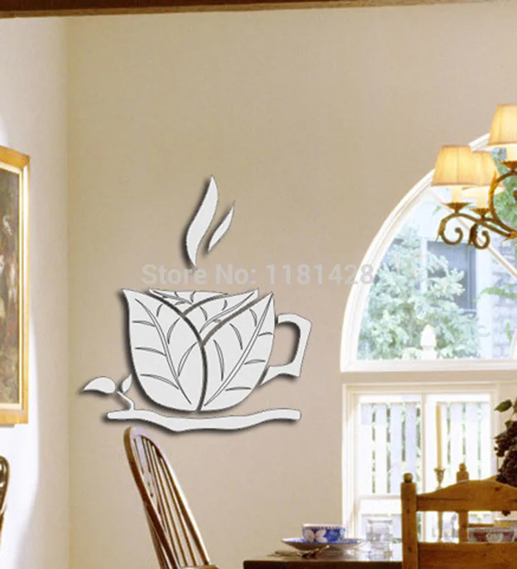 Free shipping coffee cup decorative mirror stickers , 3D miror wall sticker decoration
Free shipping coffee cup decorative mirror stickers , 3D miror wall sticker decoration