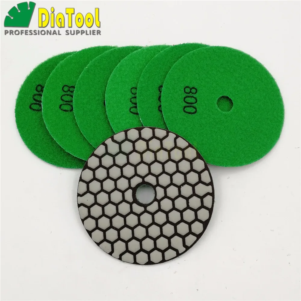 SHDIATOOL 7pcs 4"/100mm Diamond Dry Polishing Pad Grit #800 Granite Marble Ceramic Flexible Sanding Disk Stone Polisher Disc
SHDIATOOL 7pcs 4"/100mm Diamond Dry Polishing Pad Grit #800 Granite Marble Ceramic Flexible Sanding Disk Stone Polisher Disc