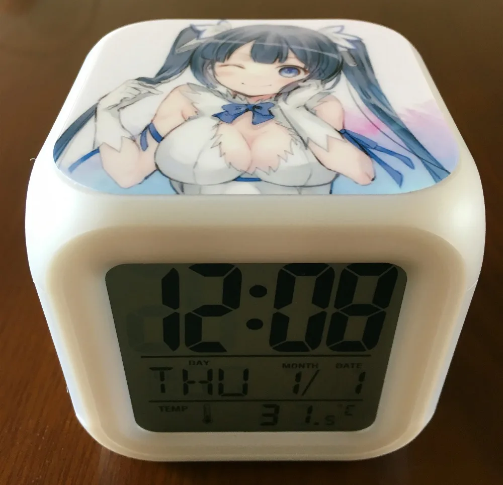 Japanese Anime Hestia Danmachi seven Color Change Glowing Digital Alarm Clock 144206
Japanese Anime Hestia Danmachi seven Color Change Glowing Digital Alarm Clock 144206