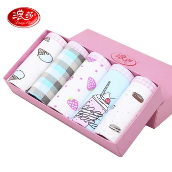 Women cotton briefs character icecream lady soft underwear Bow girl cute panties 5pcs/lot Langsha
Women cotton briefs character icecream lady soft underwear Bow girl cute panties 5pcs/lot Langsha