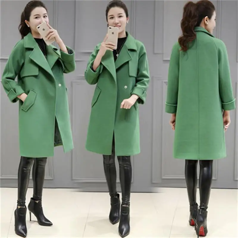 2019 autumn and winter new ladies fashion slim loose long section lapel woolen coat
2019 autumn and winter new ladies fashion slim loose long section lapel woolen coat