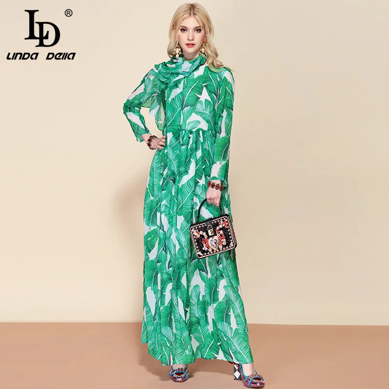 LD LINDA DELLA Fashion Runway Summer Maxi Dress Women's Long Sleeve Chiffon Floral Print Bohemian Holiday Long Dress + Belted
LD LINDA DELLA Fashion Runway Summer Maxi Dress Women's Long Sleeve Chiffon Floral Print Bohemian Holiday Long Dress + Belted