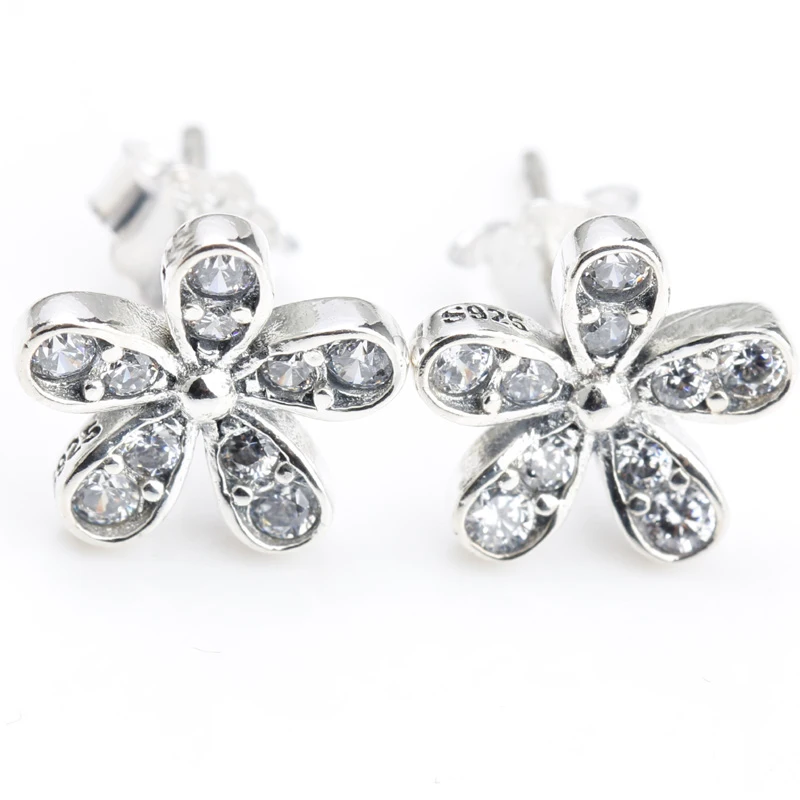 100% Authentic 925 Sterling Silver Dazzling Daisy Earrings With Clear CZ Elegant Jewelry Making for Women
100% Authentic 925 Sterling Silver Dazzling Daisy Earrings With Clear CZ Elegant Jewelry Making for Women