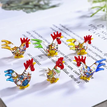 H&D 6pcs Handmade Cock Paperweight Art Glass Blown Sculpture Chicken Animal Figurine Ornament Home Table Decor Novelty Xmas Gift
H&D 6pcs Handmade Cock Paperweight Art Glass Blown Sculpture Chicken Animal Figurine Ornament Home Table Decor Novelty Xmas Gift