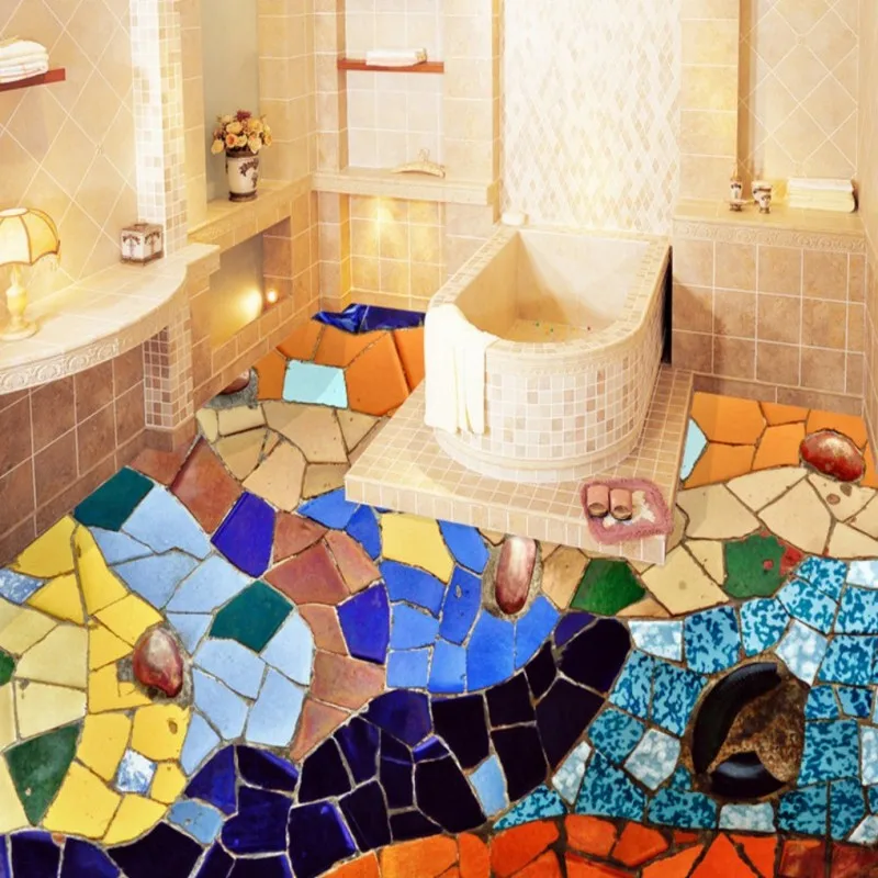 Free Shipping Custom Colorful abstract geometric pattern 3D stereo bedroom bathroom studio restaurant flooring wallpaper mural
Free Shipping Custom Colorful abstract geometric pattern 3D stereo bedroom bathroom studio restaurant flooring wallpaper mural