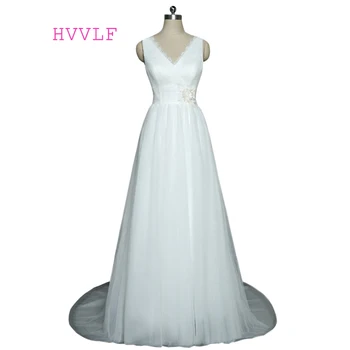 Backless Vestido De Noiva Wedding Dresses A-line V-neck Tulle Lace Flowers Cheap Boho Wedding Gown Bridal Dresses
Backless Vestido De Noiva Wedding Dresses A-line V-neck Tulle Lace Flowers Cheap Boho Wedding Gown Bridal Dresses