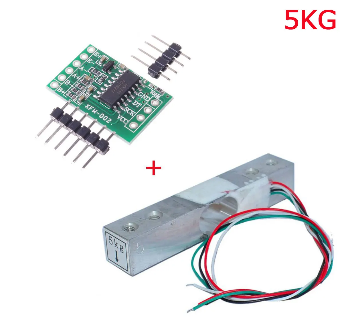 Digital Load Cell Weight Sensor 5KG Portable Electronic Kitchen Scale + HX711 Weighing Sensors Ad Module for Arduino
Digital Load Cell Weight Sensor 5KG Portable Electronic Kitchen Scale + HX711 Weighing Sensors Ad Module for Arduino