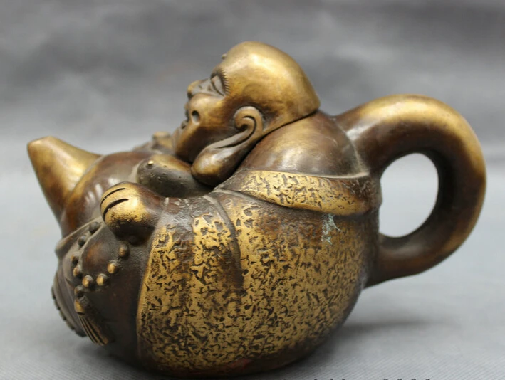 song voge gem S4350 Chinese Bronze Buddhism Collect Happy Maitreya Buddha Statue Wine Pot Teapot
song voge gem S4350 Chinese Bronze Buddhism Collect Happy Maitreya Buddha Statue Wine Pot Teapot