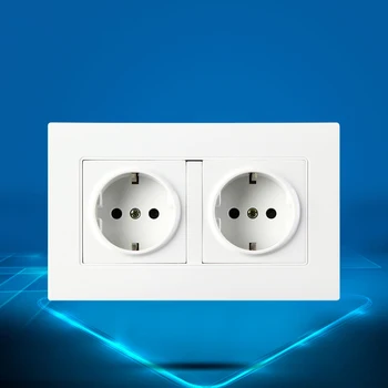 146 type PC Panel Double German Standard Outlet EU Standard Outlet 16A German Type Wall Outlet
146 type PC Panel Double German Standard Outlet EU Standard Outlet 16A German Type Wall Outlet