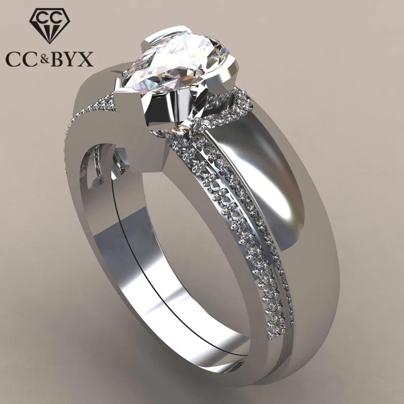 CC Set Rings For Women And Men Couple Double Cubic Zirconia Fashion Jewelry Bridal Wedding Engagement Ring Drop Shipping CC2179
CC Set Rings For Women And Men Couple Double Cubic Zirconia Fashion Jewelry Bridal Wedding Engagement Ring Drop Shipping CC2179