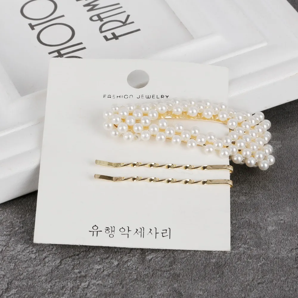 3Pcs/Set Small water drop pearl hairpin Hair Clips Set Hair Barrette Styling Accessories
3Pcs/Set Small water drop pearl hairpin Hair Clips Set Hair Barrette Styling Accessories