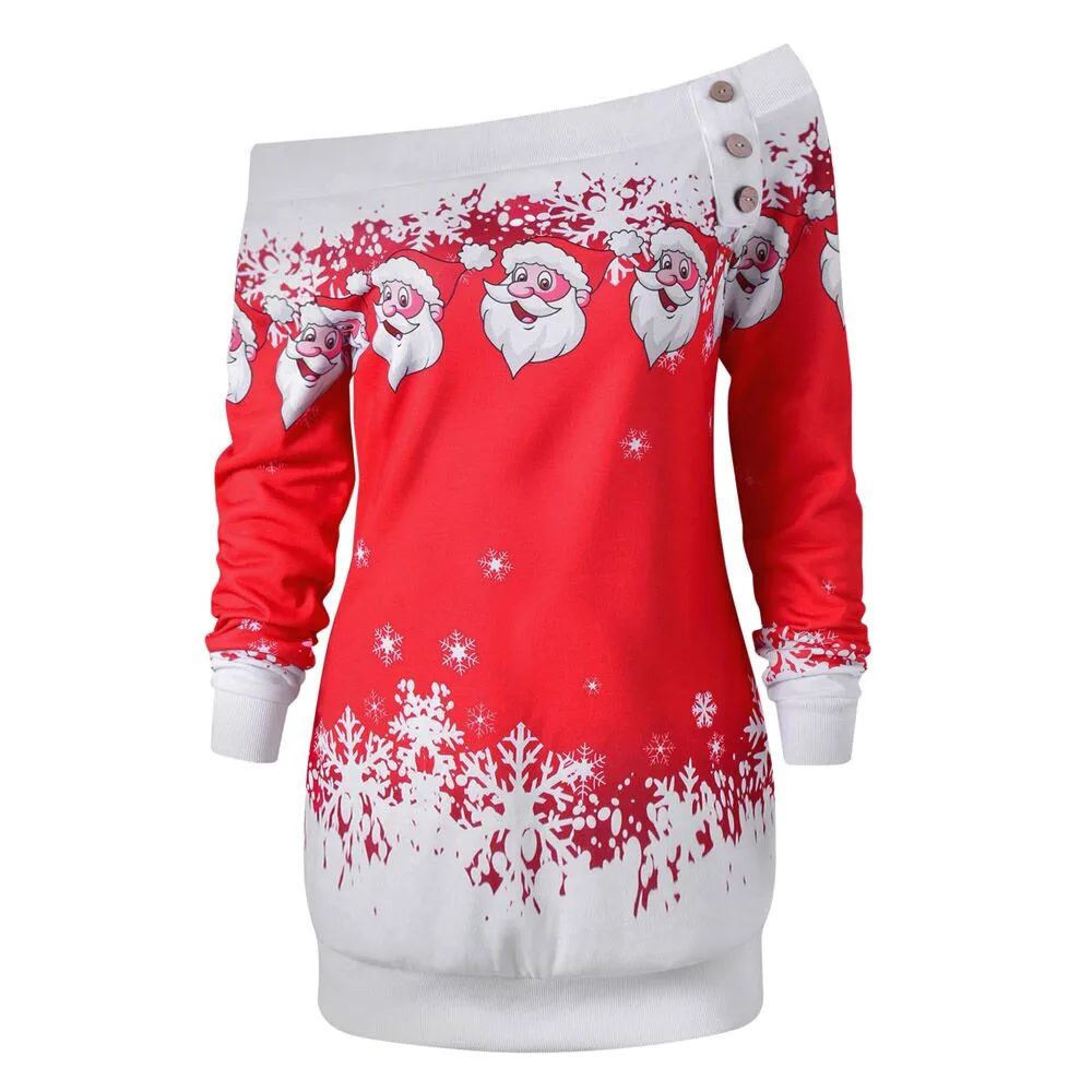 Free Ostrich Womens Sweatshirt Sexy Merry Christmas Santa Snowflake Print Tops Long Sweatshirts sudaderas mujer 2019 C1340
Free Ostrich Womens Sweatshirt Sexy Merry Christmas Santa Snowflake Print Tops Long Sweatshirts sudaderas mujer 2019 C1340
