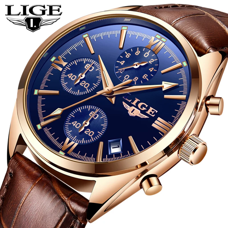 LIGE Mens Watches Top Brand Luxury Fashion Casual Gold Quartz Watch Men Business Waterproof Sport Wrist Watch Relogio Masculino
LIGE Mens Watches Top Brand Luxury Fashion Casual Gold Quartz Watch Men Business Waterproof Sport Wrist Watch Relogio Masculino
