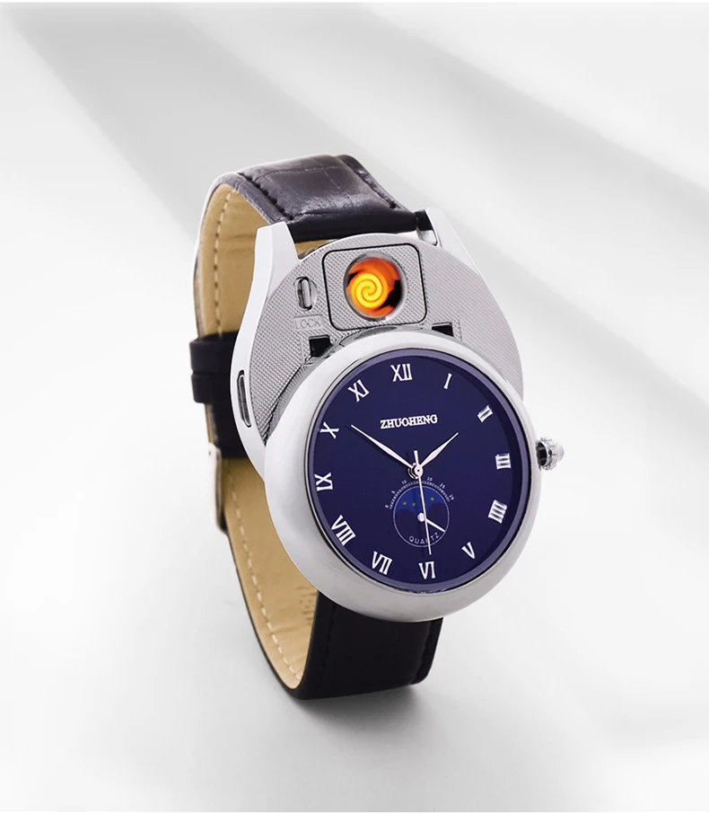 Tungster Turbo Watch Lighter Men Business Quartz Watch For Cigarette Lighter Rechargeable Electric Lighter
Tungster Turbo Watch Lighter Men Business Quartz Watch For Cigarette Lighter Rechargeable Electric Lighter