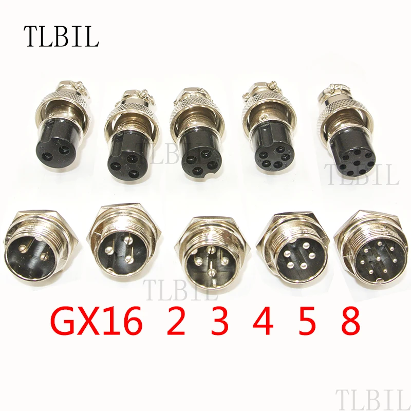 1Set GX16-2/3/4/5/8 Pin Male & Female Diameter 16mm Wire Panel Connector GX16 Circular Connector Aviation Socket Plug
1Set GX16-2/3/4/5/8 Pin Male & Female Diameter 16mm Wire Panel Connector GX16 Circular Connector Aviation Socket Plug