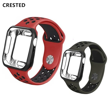 CRESTED Case+apple watch strap For Apple Watch band 44 mm 38mm iwatch band 42mm 40mm sport silicone correa watchband 4
CRESTED Case+apple watch strap For Apple Watch band 44 mm 38mm iwatch band 42mm 40mm sport silicone correa watchband 4