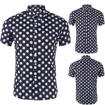 Men shirt summer Hawaiian Shirt Men's Fashion Dot Printed Blouse Casual Short sleeve shirt slim shirt men Tops Polyester Casual
Men shirt summer Hawaiian Shirt Men's Fashion Dot Printed Blouse Casual Short sleeve shirt slim shirt men Tops Polyester Casual