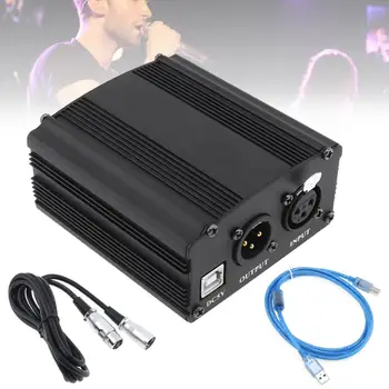 48V USB 1-Channel Phantom Power Supply with One XLR Audio Cable for Condenser Microphone Studio Music Voice Recording Equipment
48V USB 1-Channel Phantom Power Supply with One XLR Audio Cable for Condenser Microphone Studio Music Voice Recording Equipment