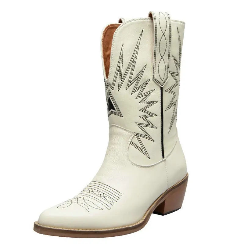 Luxury Genuine Leather Cowboy Boots for Women Black White Western Cowgirl Boots Ladies Pointed Toe Square Heel Short Boots Woman
Luxury Genuine Leather Cowboy Boots for Women Black White Western Cowgirl Boots Ladies Pointed Toe Square Heel Short Boots Woman