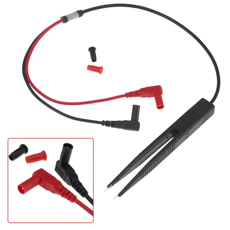 Portable SMD SMT Clip CHIP Component Capacitance Capacitor Resistance Test Tweezer Lead Probe inductor Multimeter Meter Measure
Portable SMD SMT Clip CHIP Component Capacitance Capacitor Resistance Test Tweezer Lead Probe inductor Multimeter Meter Measure