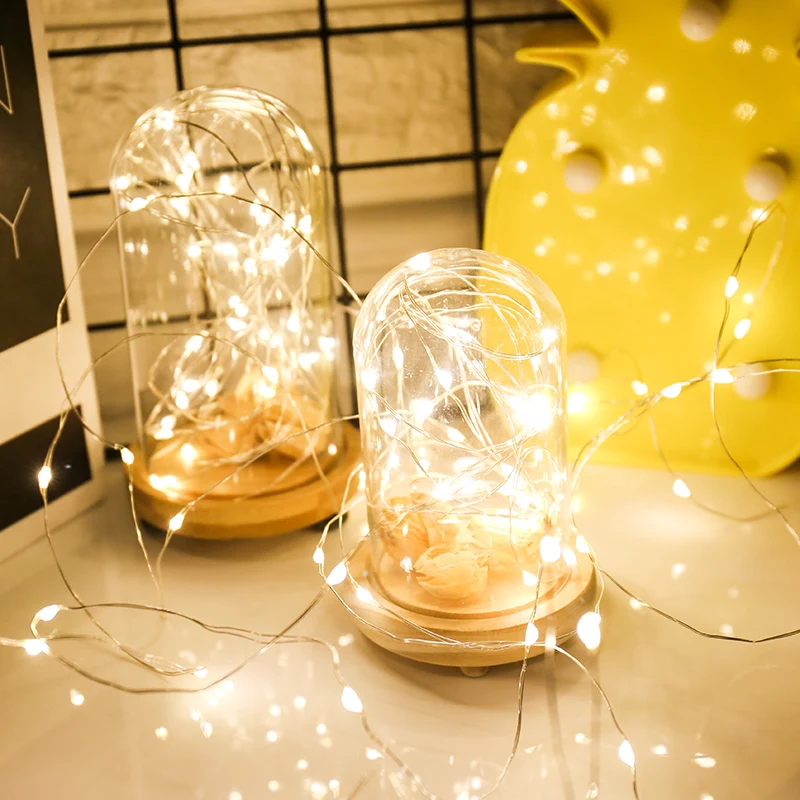 2m 5m 10m LED Copper Silver Wire String Lights For Christmas New Year Home Wedding Decoration Fairy Garland Powered AA Battery
2m 5m 10m LED Copper Silver Wire String Lights For Christmas New Year Home Wedding Decoration Fairy Garland Powered AA Battery