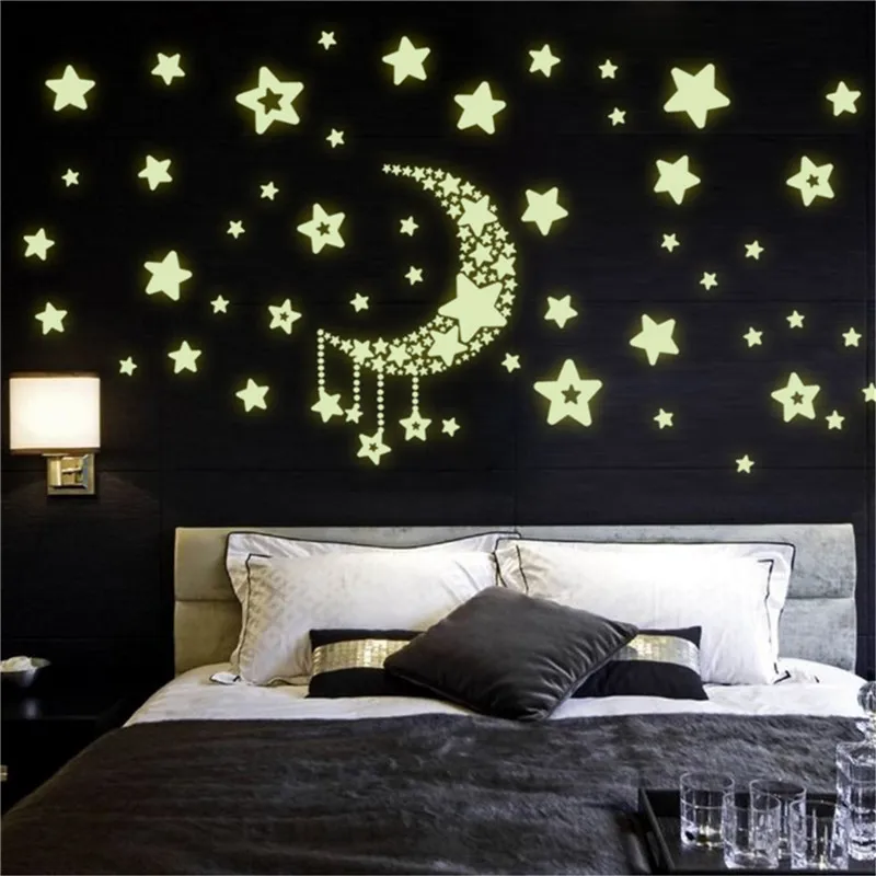 Luminous Moon Star Fluorescence Noctilucent Night Glow in Dark Vinyl Removable Nursery Kids Child Bedroom Wall Stickers
Luminous Moon Star Fluorescence Noctilucent Night Glow in Dark Vinyl Removable Nursery Kids Child Bedroom Wall Stickers