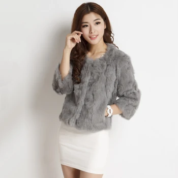 New fashion autumn and winter women's genuine rabbit fur coats women three quarter sleeve slim coat outerwear free shipping
New fashion autumn and winter women's genuine rabbit fur coats women three quarter sleeve slim coat outerwear free shipping