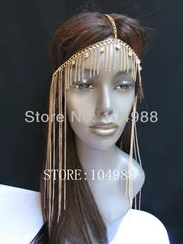 2013 FREE SHIPPING BY-162 New Unique Design Grecian Style Women Gold Head Chain Jewelry Silver Rhinestones Long Sides Retro
2013 FREE SHIPPING BY-162 New Unique Design Grecian Style Women Gold Head Chain Jewelry Silver Rhinestones Long Sides Retro