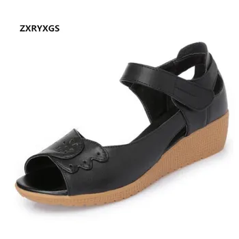 2019 New Large Size Leisure Comfort Summer Women Sandals Genuine Leather Shoes Flat Wedges Casual Sandals Women Shoes Sandals
2019 New Large Size Leisure Comfort Summer Women Sandals Genuine Leather Shoes Flat Wedges Casual Sandals Women Shoes Sandals
