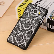 Vintage Damask Flower Pattern PC Case Cover for Samsung Galaxy A3 A5 A7 2016 J5 J7 Grand Prime G530 S3/S4/S5/S6/S6 Edge/S7 Edge