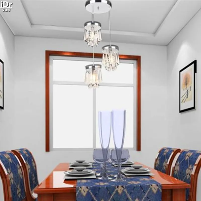 Road entrance terrace restaurant crystal lamp / modern minimalist lighting crystal meal 3 Pendant Lights Rmy-0242