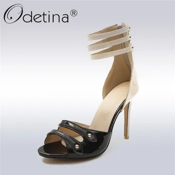 Odetina New Fashion Womens Ankle Wrap High Heel Sandals Sexy Stilettos Peep Toe Summer Shoes Back Zipper Plus Size 33-43
Odetina New Fashion Womens Ankle Wrap High Heel Sandals Sexy Stilettos Peep Toe Summer Shoes Back Zipper Plus Size 33-43