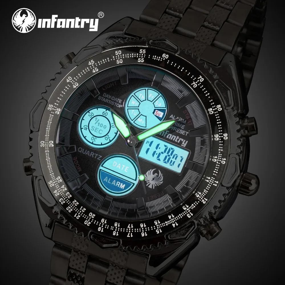 INFANTRY Mens Watches Top Brand Luxury Analog Digital Military Watch Men Army Tactical Pilot Watch for Men Relogio Masculino
INFANTRY Mens Watches Top Brand Luxury Analog Digital Military Watch Men Army Tactical Pilot Watch for Men Relogio Masculino