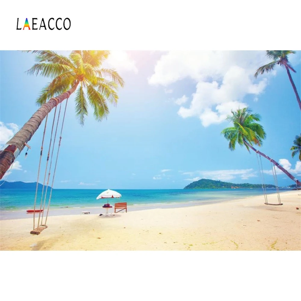 Laeacco Coconut Palms Trees Seaside Swing Beach Holiday Photography Backgrounds Custom Photographic Backdrops For Photo Studio
Laeacco Coconut Palms Trees Seaside Swing Beach Holiday Photography Backgrounds Custom Photographic Backdrops For Photo Studio
