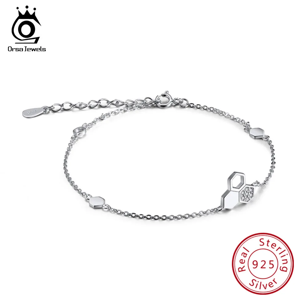 ORSA JEWELS Authentic 100% 925 Silver Bracelets For Women Honeycomb Pattern Brand Silver Color Female Party Jewelry Gift SB32
ORSA JEWELS Authentic 100% 925 Silver Bracelets For Women Honeycomb Pattern Brand Silver Color Female Party Jewelry Gift SB32