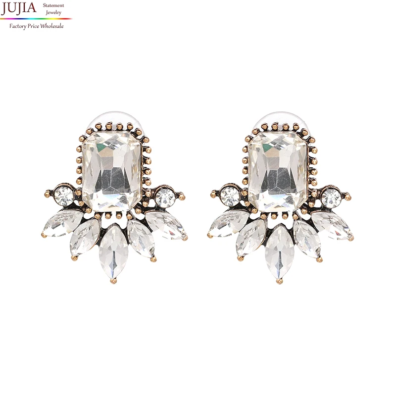 JUJIA simple crystal earrings fashion women statement crystal Earrings for women lady stud earring Factory Price
JUJIA simple crystal earrings fashion women statement crystal Earrings for women lady stud earring Factory Price