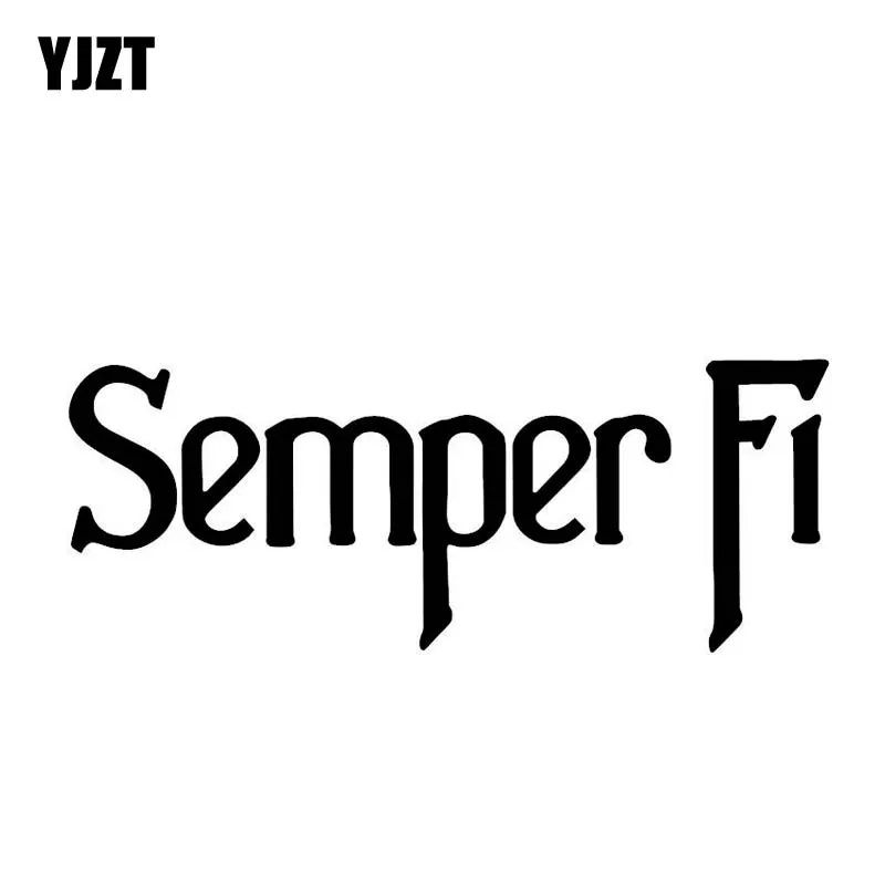 YJZT 12,7 см * 5 см Semper Fi-Виниловая наклейка на автомобиль USMC Военная американская черная/Серебряная Фотография
YJZT 12,7 см * 5 см Semper Fi-Виниловая наклейка на автомобиль USMC Военная американская черная/Серебряная Фотография