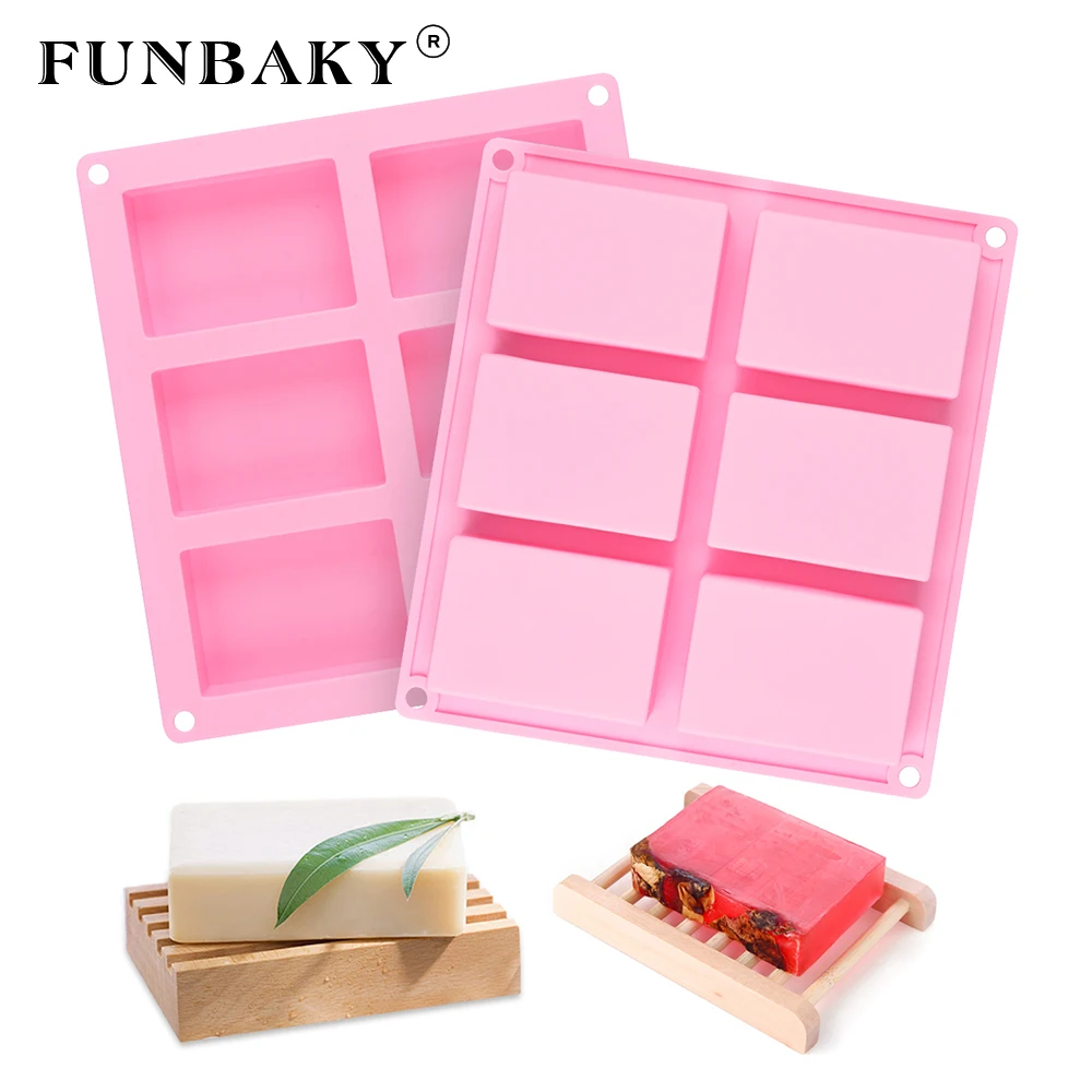 FUNBAKY 3D Silicone Soap Molds Handmade RectangularMoldFor Soap Making 6 Loaf Forms Cube
FUNBAKY 3D Silicone Soap Molds Handmade RectangularMoldFor Soap Making 6 Loaf Forms Cube